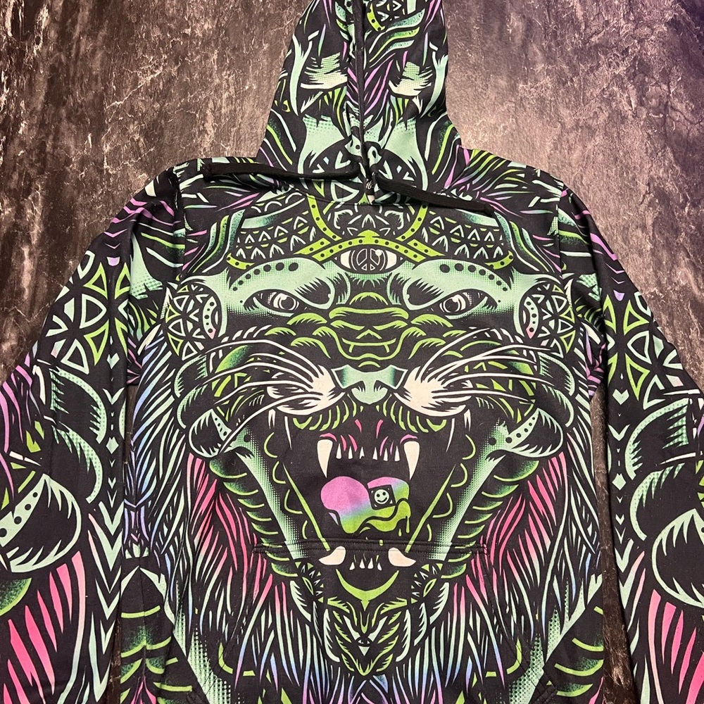 iEDM Acid Tiger Pullover Hoodie